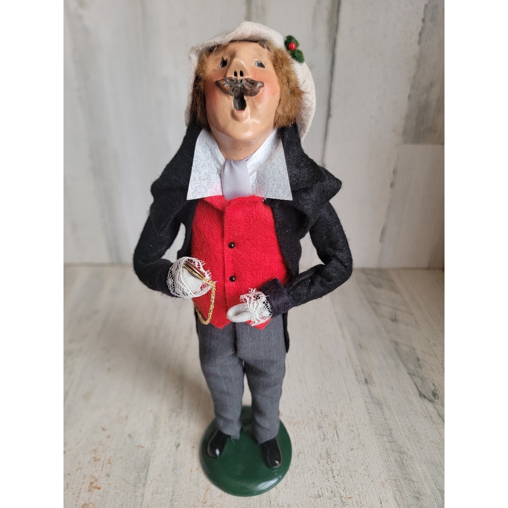 Byers Choice Victorian man pocket watch vintage caroler Xmas home figure